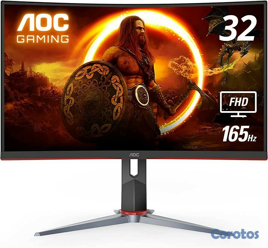 computadoras y laptops - MONITOR AOC 32 pulgadas  GAMING CURVO 1500R VA, FHD 1920X1080, 165 HZ LED,, HDMI 1