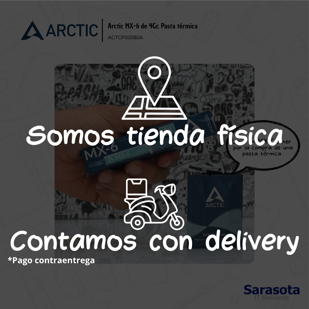 accesorios para electronica - Pasta térmica Arctic MX-6 de 4gr. mas regalo 3