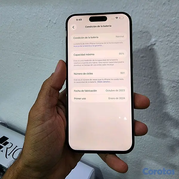 celulares y tabletas - iPHONE 15 PRO MQX 256GB CHIP FISICO 4