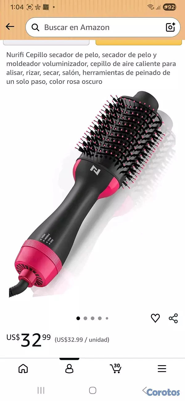 salud y belleza - Cepillo secador de pelo 2