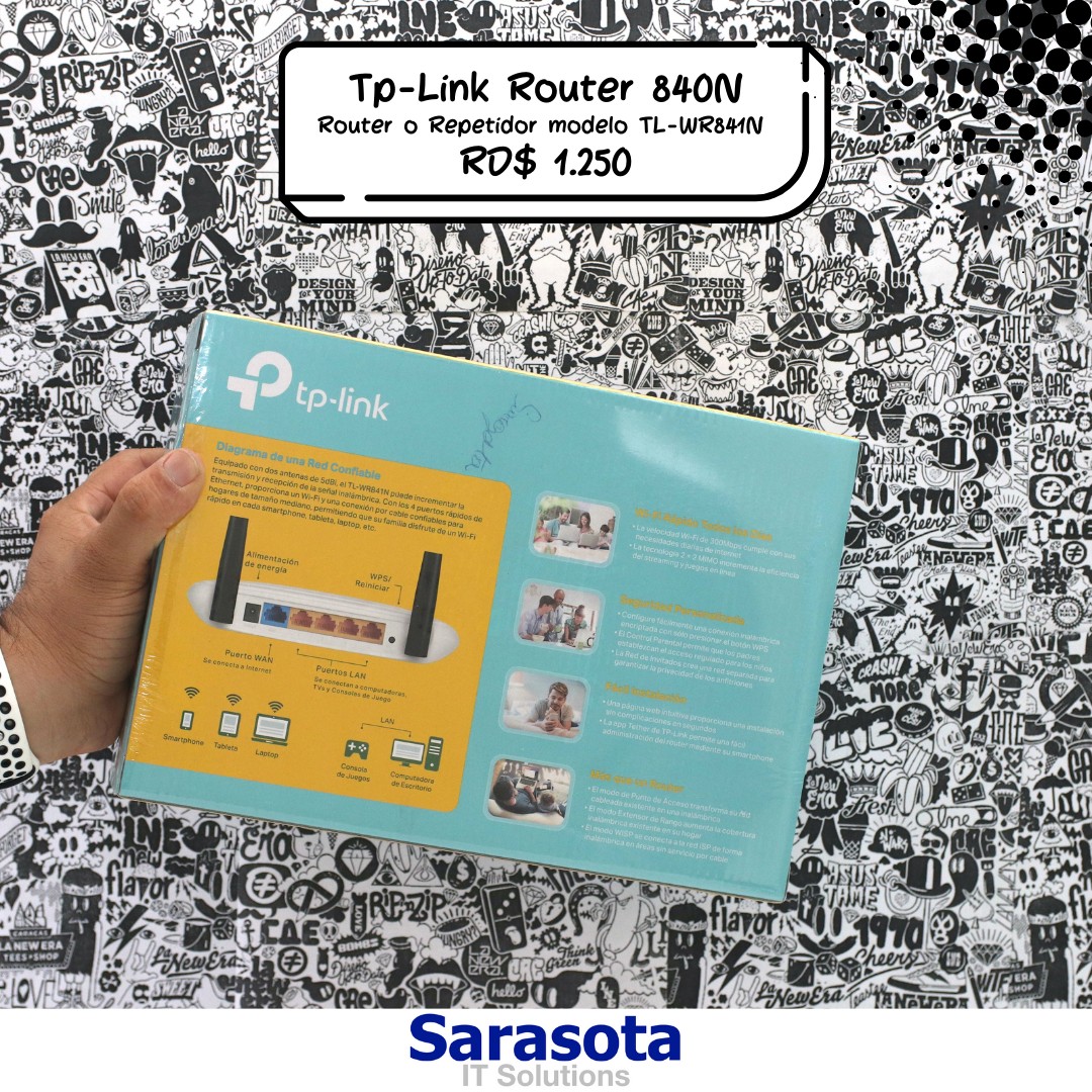 accesorios para electronica - Router Repetidor tp-link TL-WR841N Somos Sarasota 1