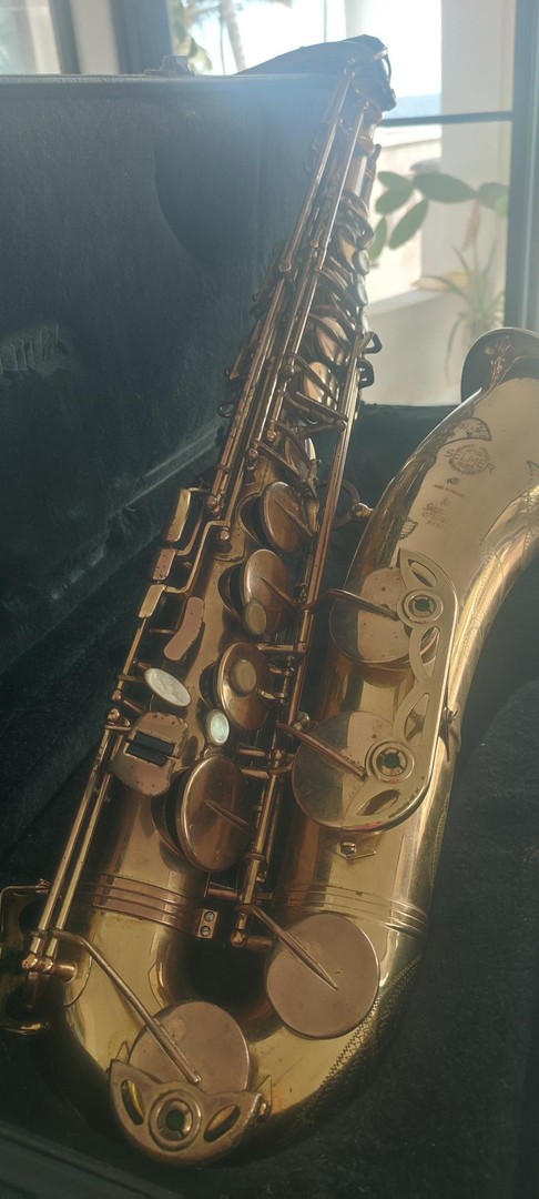 instrumentos musicales - Saxofón tenor Selmer, adquirido en Texas en 1997