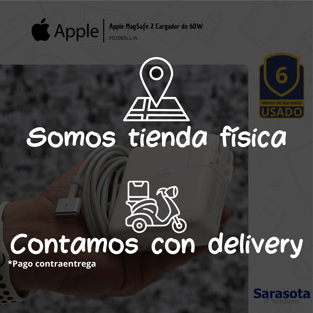 accesorios para electronica - Apple Cargador MagSafe 2 60W para MacBook Pro de 13" Usados 3