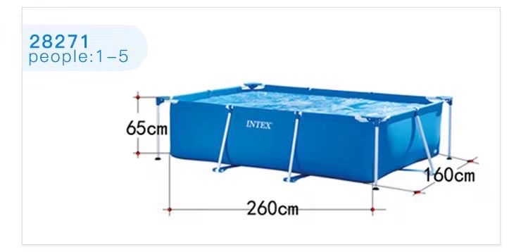 hobby y coleccion - Piscina grande familiar rectangular marca intex para compartir en familia. 2.6m 2