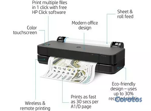 impresoras y scanners - IMPRESORA HP DESIGNJET T250 24 pulgadas  LARGE-FORMAT PRINTER - COLOR -PLOTTER - 2