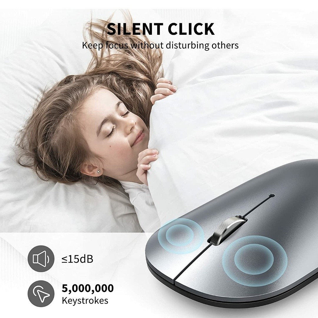 Mouse, Ratón Bluetooth, USB delgado, silencioso. 2