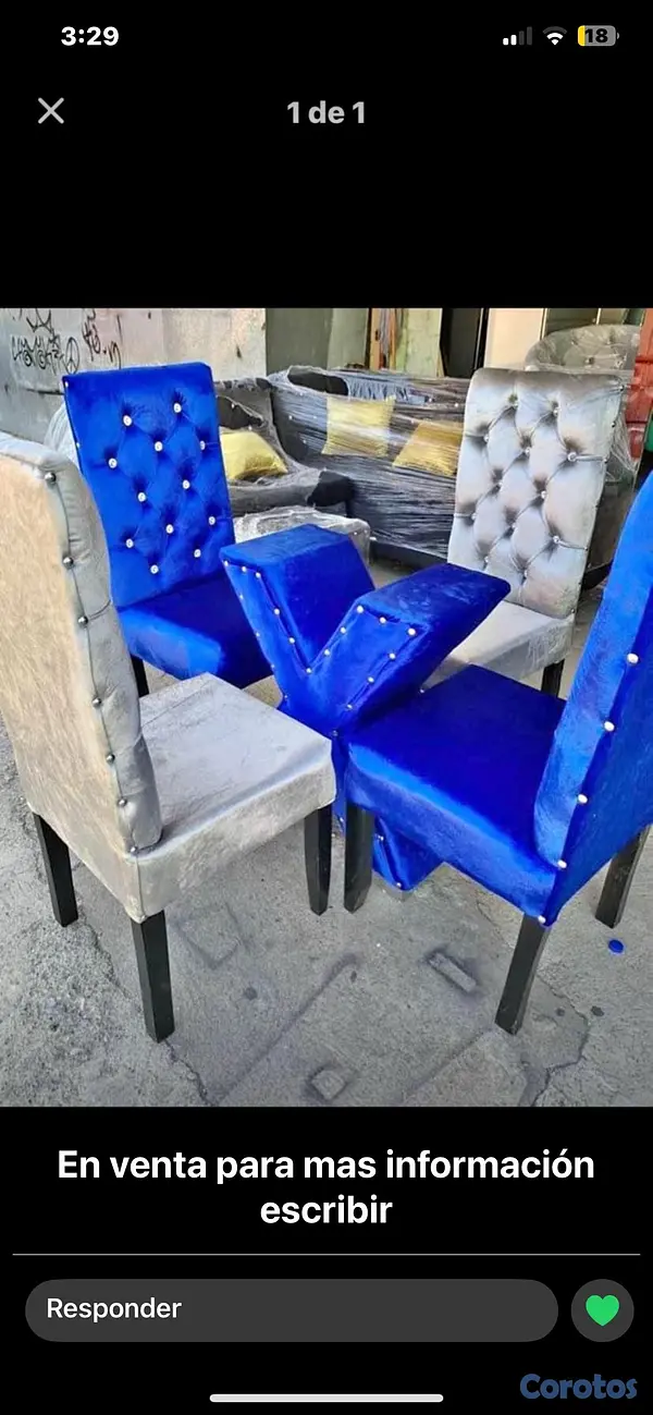otros inmuebles - comedor de 4 sillas y mesa de cristal  5