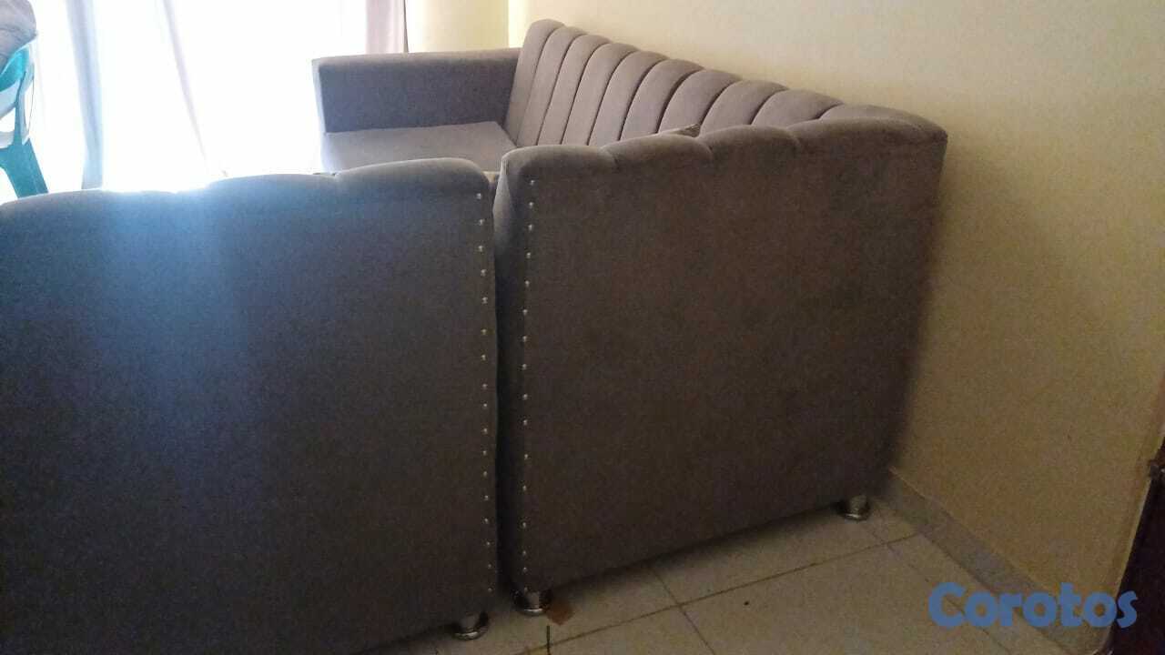 muebles y colchones - Juego de muebles tipo L modular Color gris. 2
