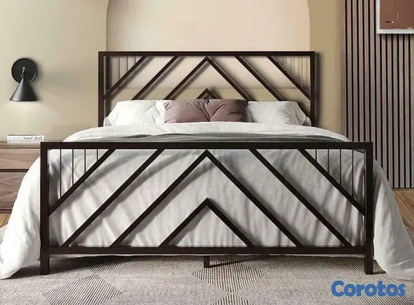 muebles y colchones - base de cama con tapizado  2
