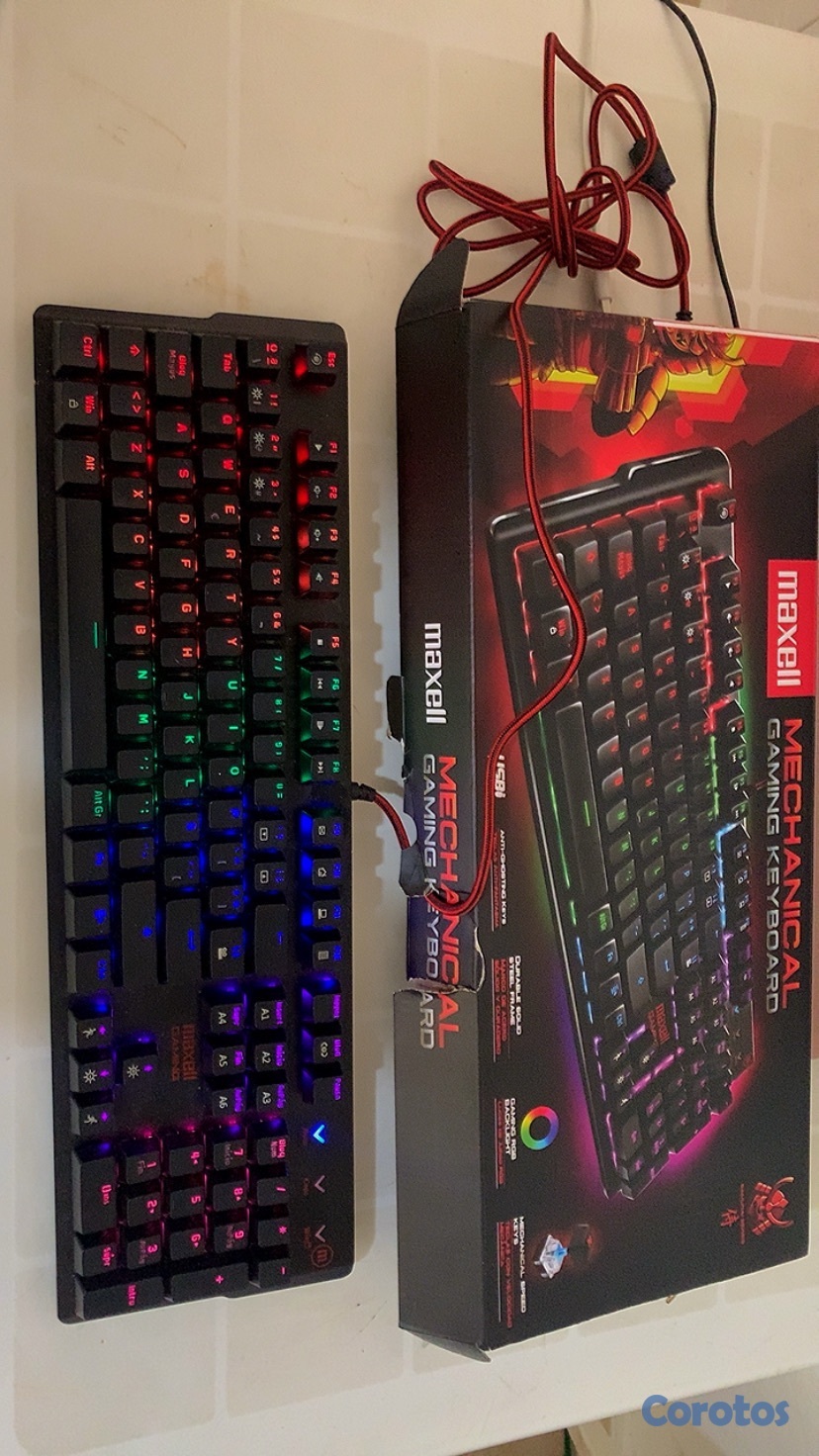 computadoras y laptops - Teclado Mecánico Gamer Maxell – RGB multicolor
¡Ideal para gaming, oficina. 3