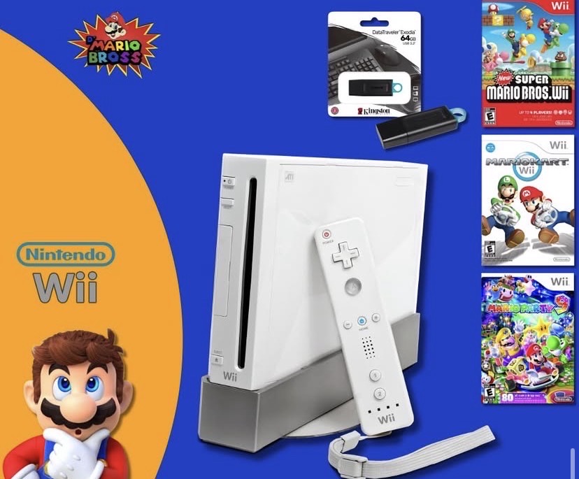 consolas y videojuegos - Nintendo Wii con 10 juegos 