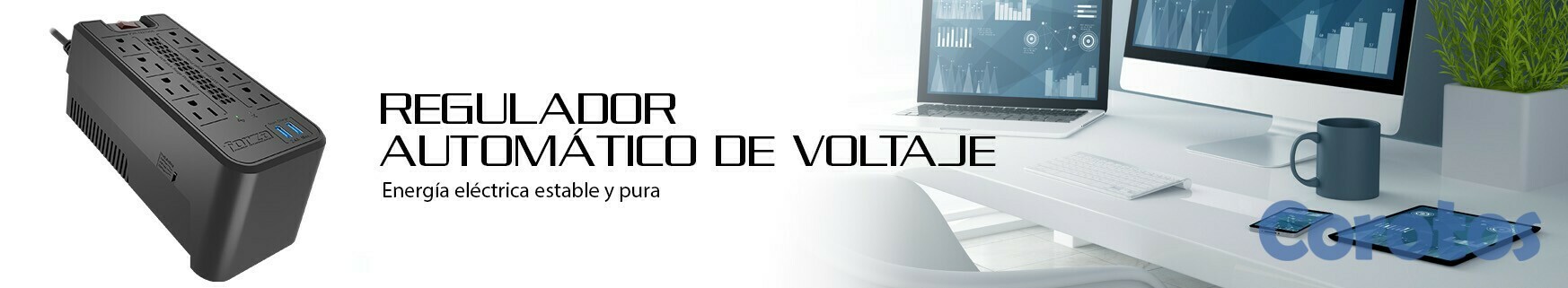 computadoras y laptops - REGULADOR DE VOLTAJE FORZA 2200VA, REGLETA 8 SALIDAS 110V/1000W, 2 USB (IN,OUT), 2