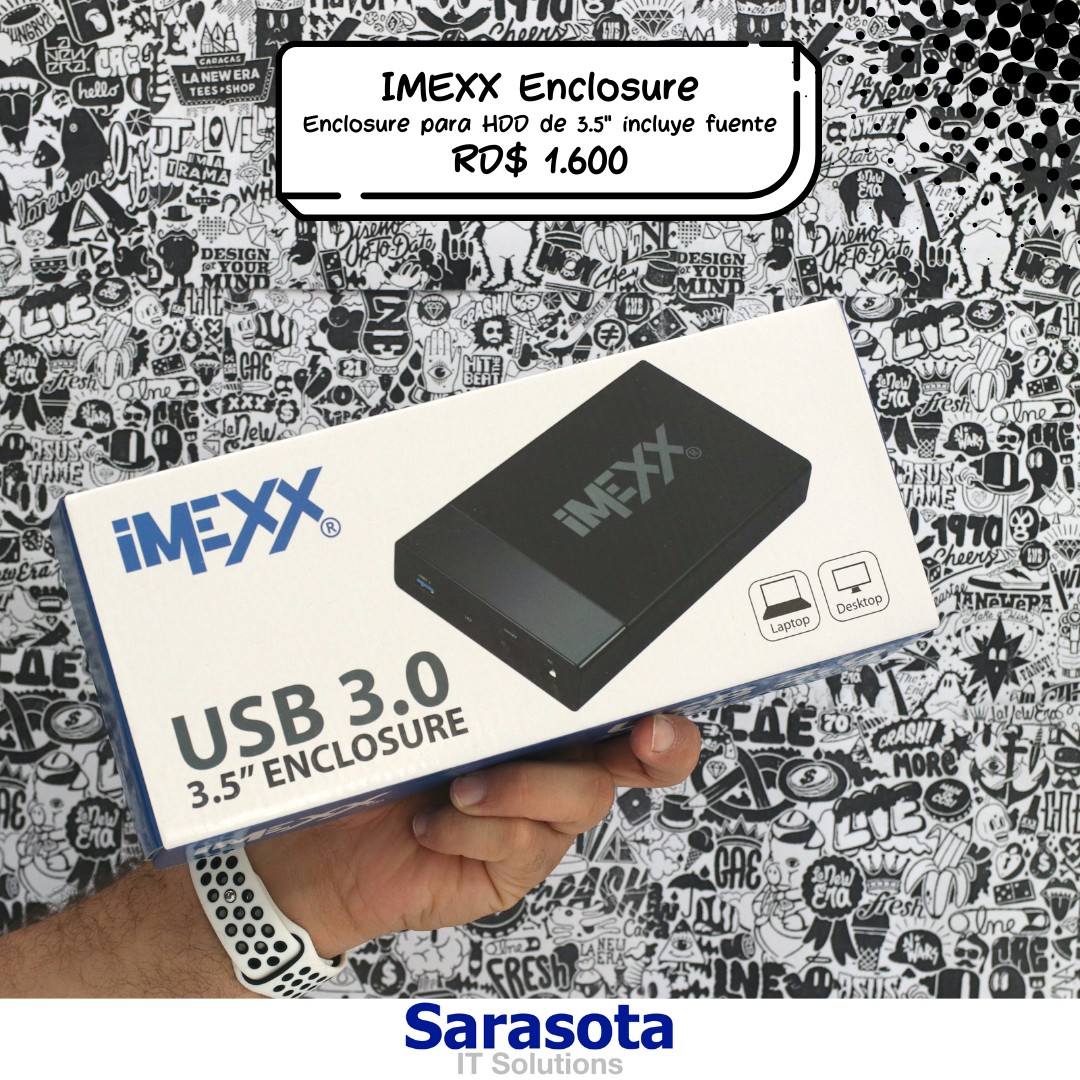 accesorios para electronica - Enclosure para discos de 3.5" USB 3.0 marca iMEXX 0