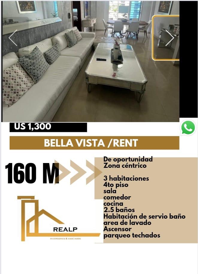 apartamentos - Apartamento amueblado Bella vista