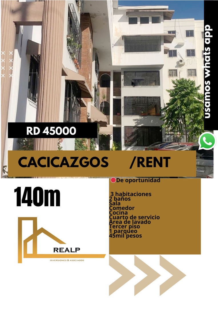 apartamentos - Apto clásico en cacicazgos 