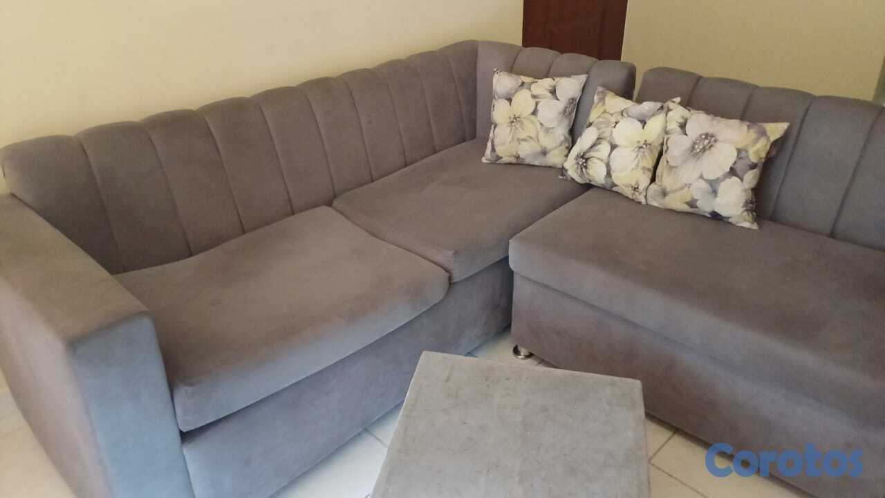 muebles y colchones - Juego de muebles tipo L modular Color gris. 3