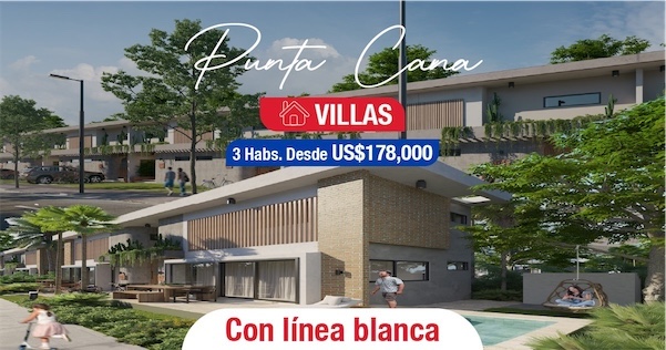 casas vacacionales y villas - Venta de Villa en vista cana con línea blanca República Dominicana 