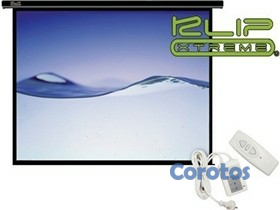computadoras y laptops - PANTALLA KLIPX 100 PULGADAS  ELECTRICA PARA PROYECTOR BLANCA ,CONTROL REMOTO  2