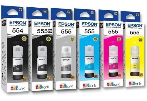 impresoras y scanners - BOTELLA DE TINTA EPSON 555  100% ORIGINALES  0