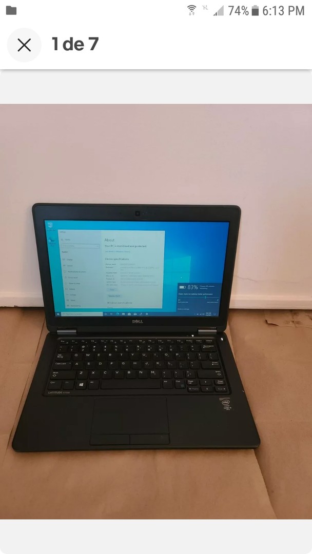 computadoras y laptops - Laptop Dell Latitude E7250 de 5 Generación 8 GB de Ram y 256 SSD 