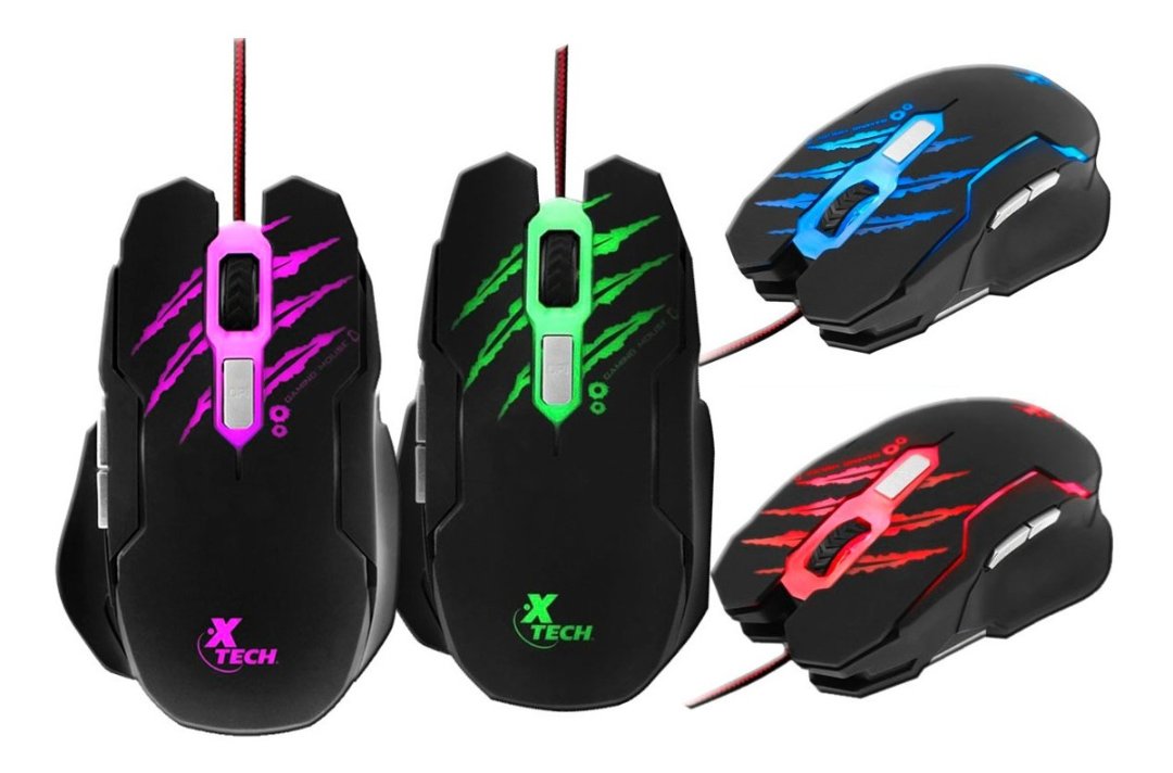 computadoras y laptops - MOUSE XTECH GAMING XTM-610, USB, 6 BOTONES, 3200DPI, BLACK   AHORA  JUEGAR CON P