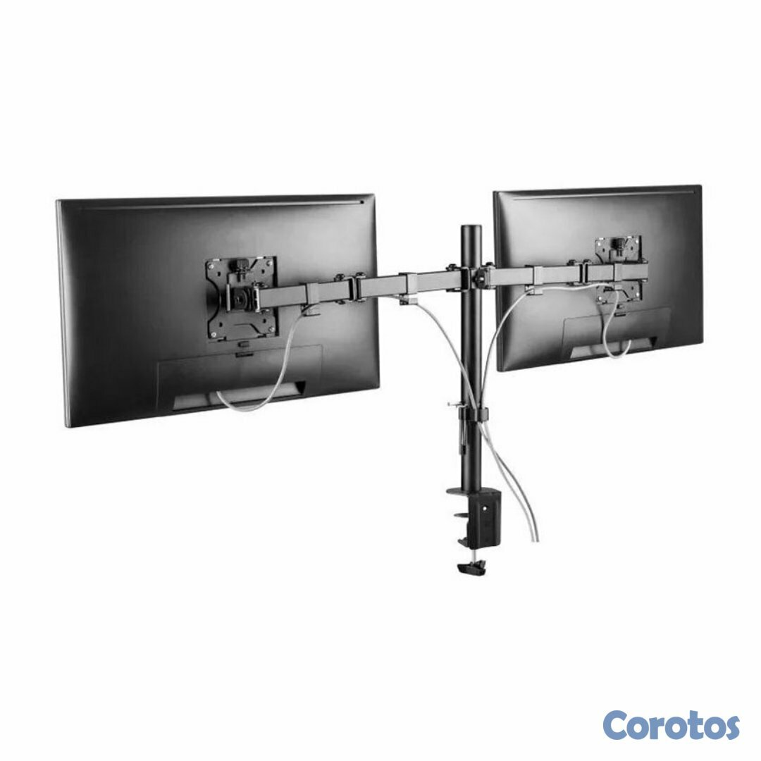 computadoras y laptops - SOPORTE PARA MONITOR LCD KLIPX DOBLE, PARA DOS MONITORES, 13-32 pulgadas  2