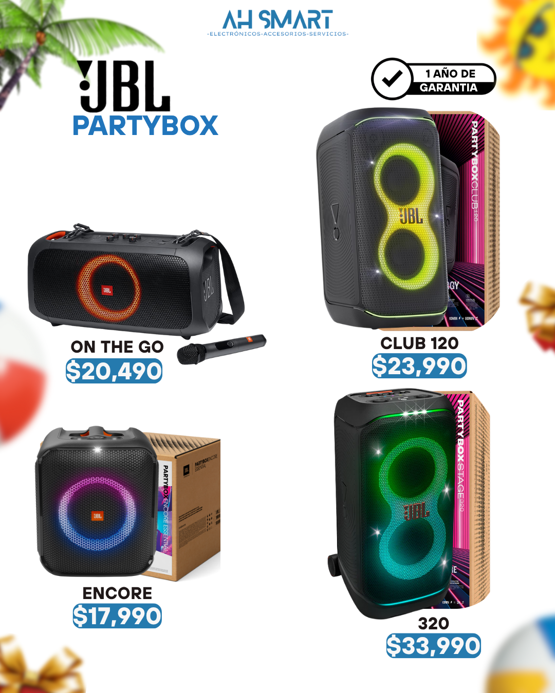 camaras y audio - JBL PartyBox (On The Go, 120, Encore, 320) 0
