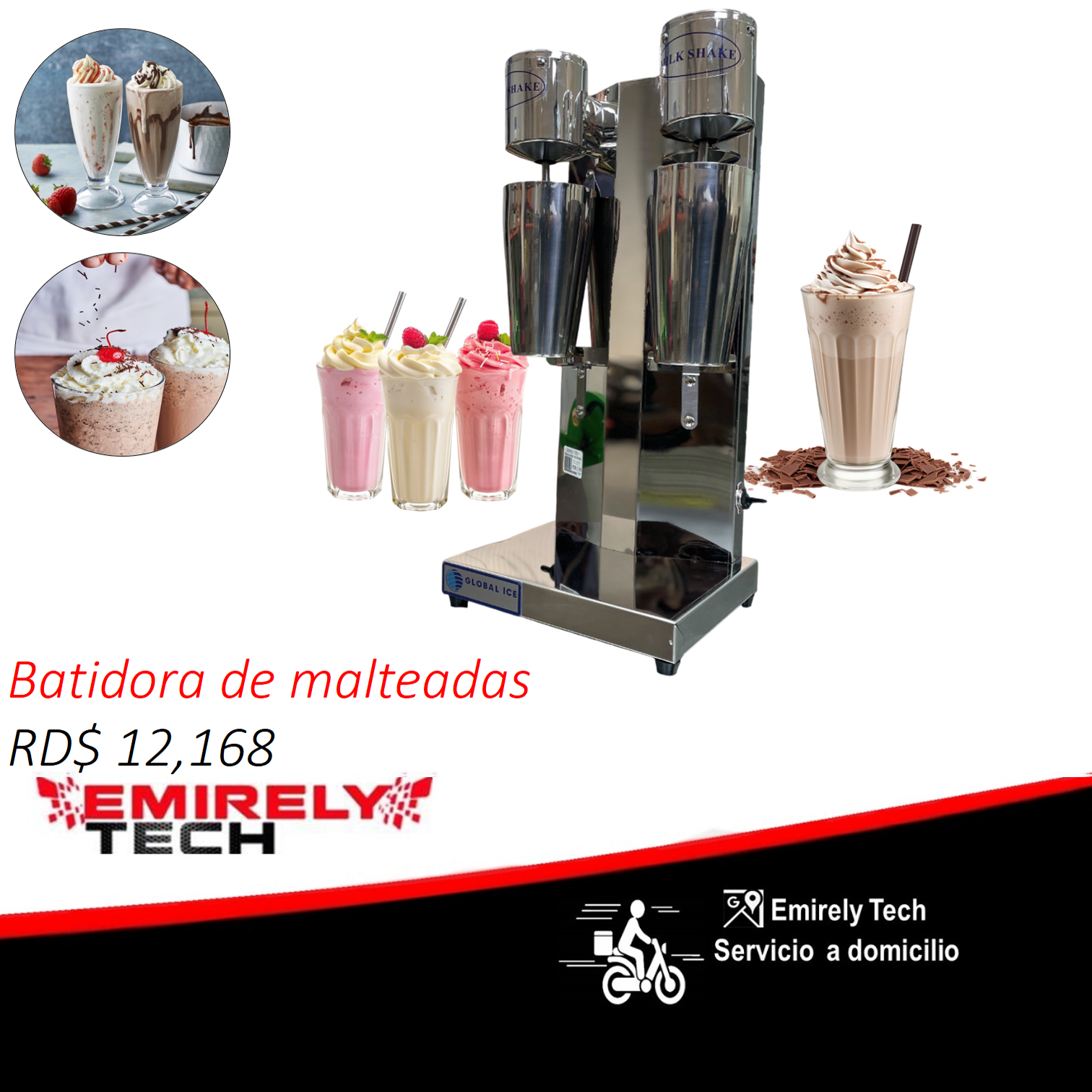 equipos profesionales - Batidora doble para malteadas leche batida 0
