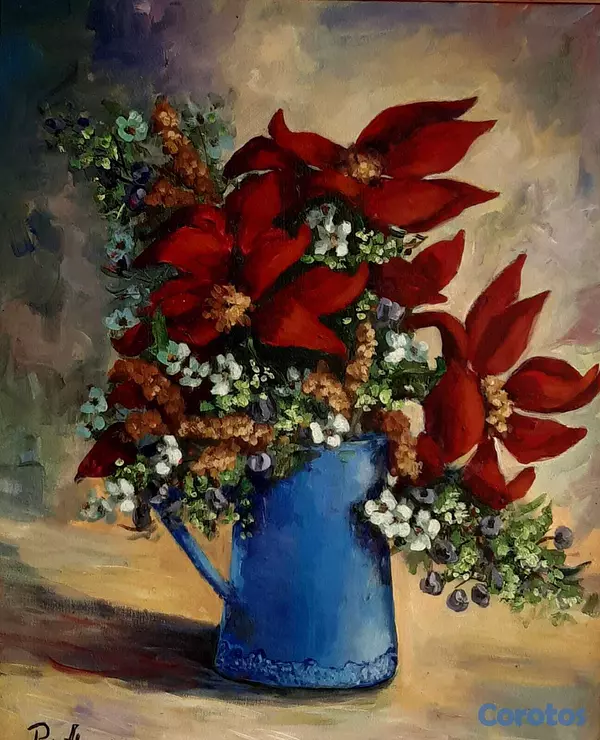 decoración y accesorios - Cuadro Flor de pascua