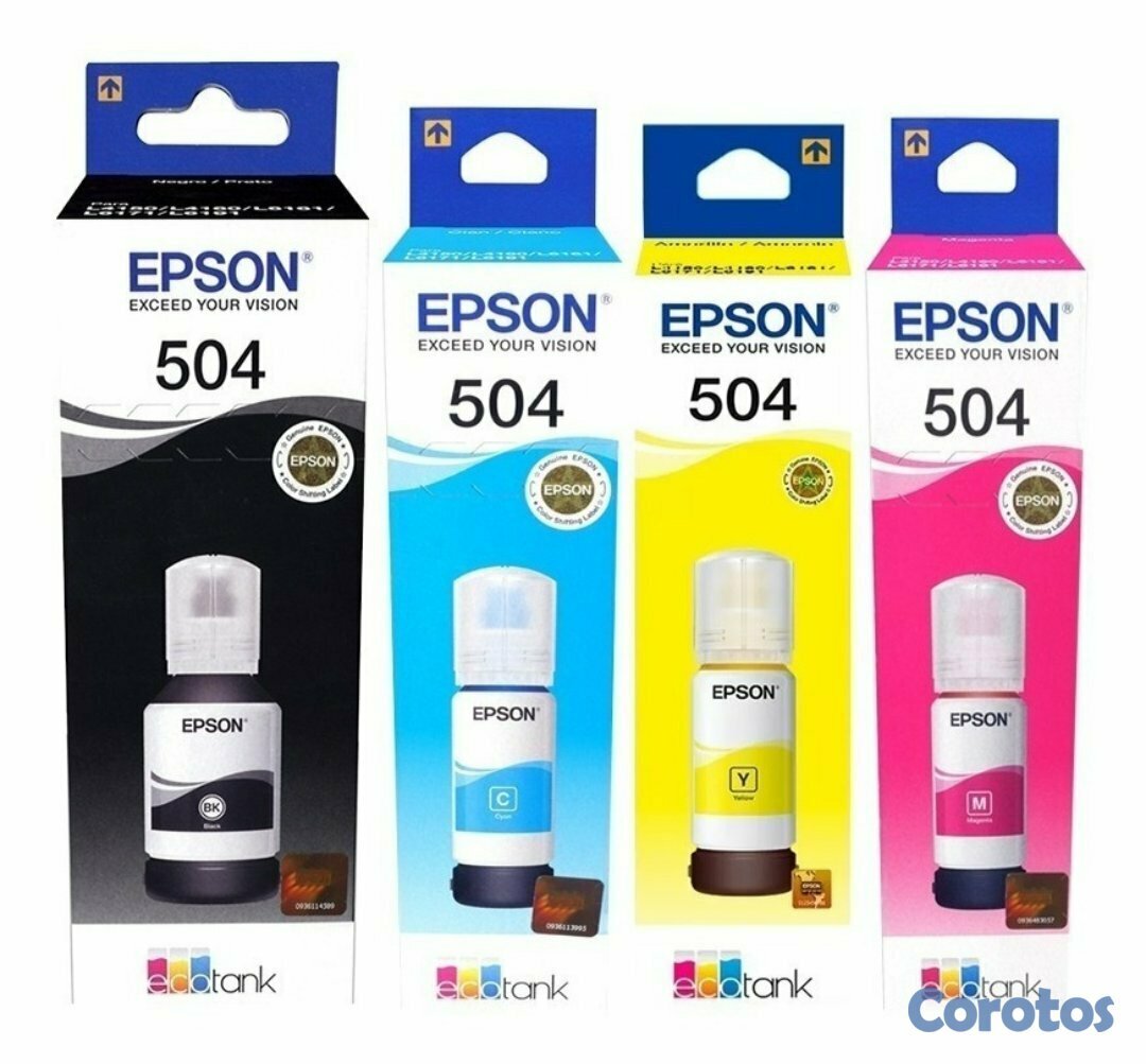impresoras y scanners - BOTELLA DE TINTA EPSON  504 EN TODOS LOS COLORES   1