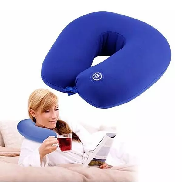 salud y belleza - Cojin para el cuello. Almohada viajera. masajeador  2