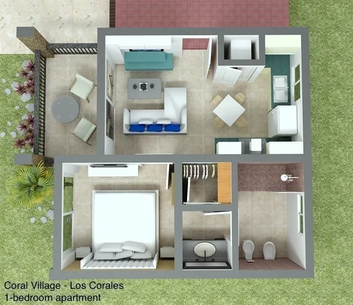 apartamentos - Bávaro en Los Corales,Coral Village - Apt de 1 hab 8