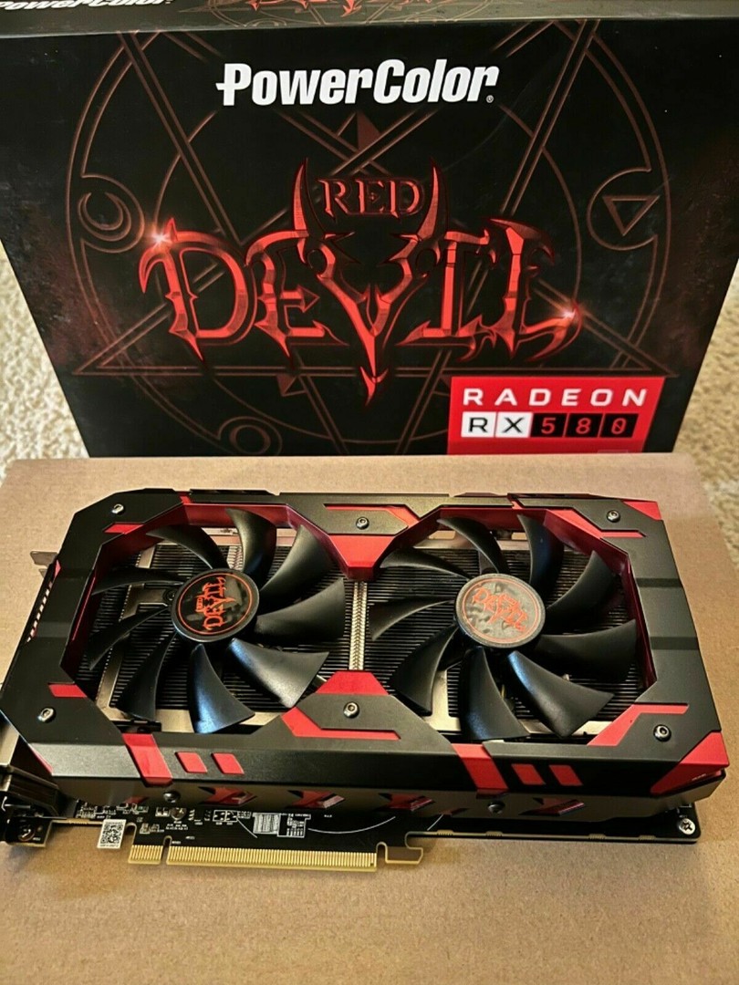 computadoras y laptops - Tarjeta Red AMD RX 580 8gb 3