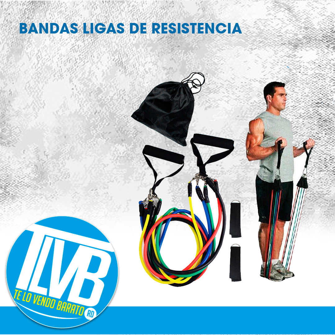 deportes - Juego Kit de bandas Elasticas de resistencia ejercicio Yoga Pilates Gym Ligas