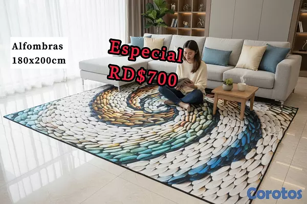 decoración y accesorios - alfombras 3D tamaño grande 180x200cm  5