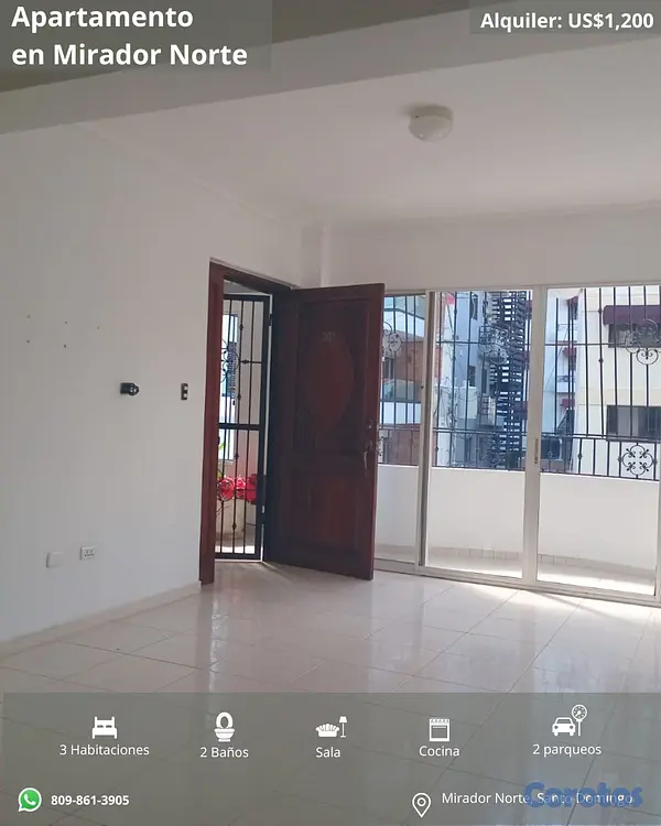apartamentos - Apartamento en alquiler en Mirador Norte 1