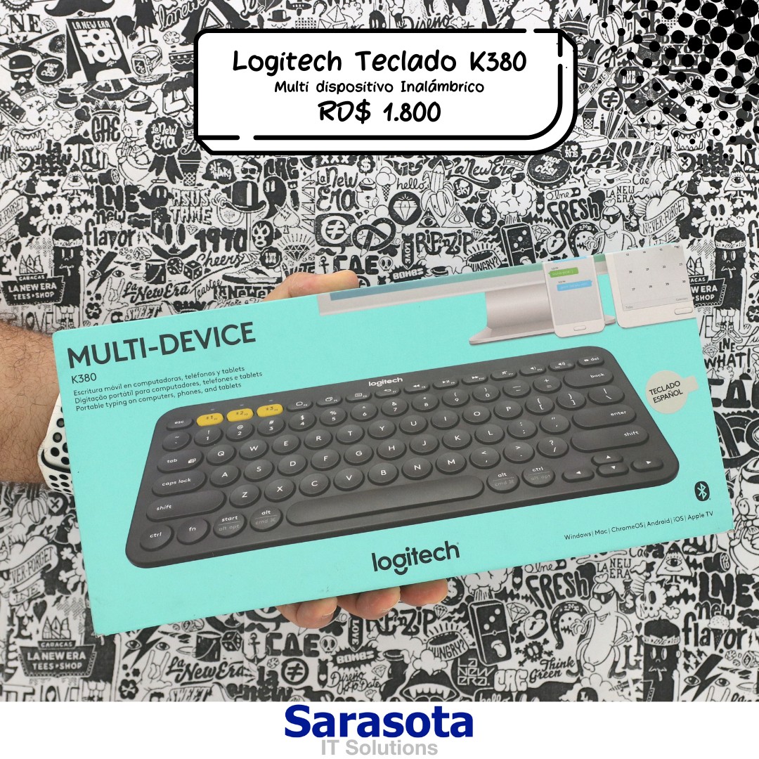 accesorios para electronica - Logitech Teclado K380 Multidispositivo Inalámbrico 