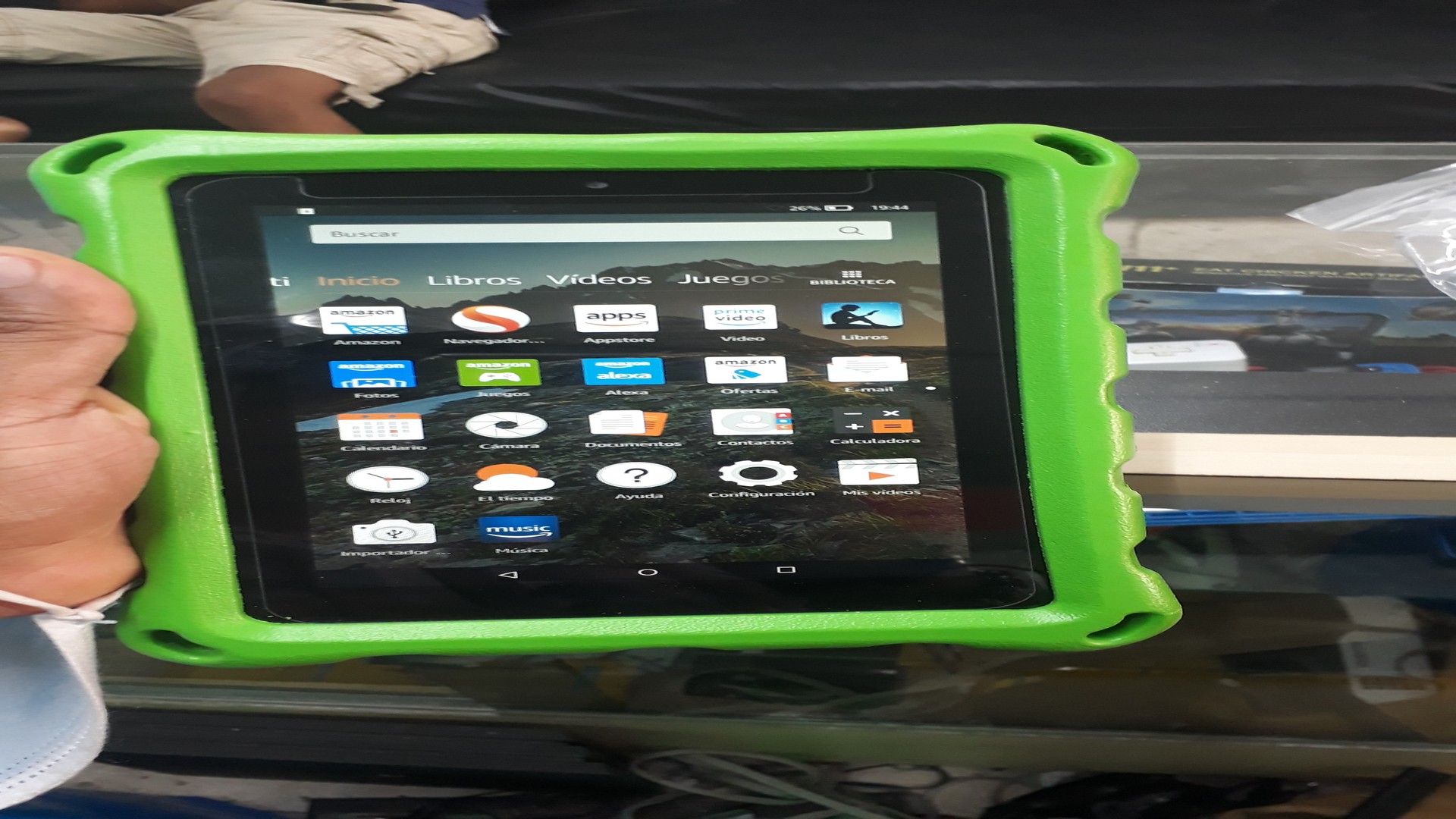 consolas y videojuegos - Tablet amazon fire 7 protector de pantalla cover cargador factura y garantia