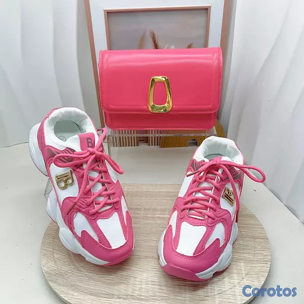 carteras y maletas - combo de tenis de mujer con cartera  4