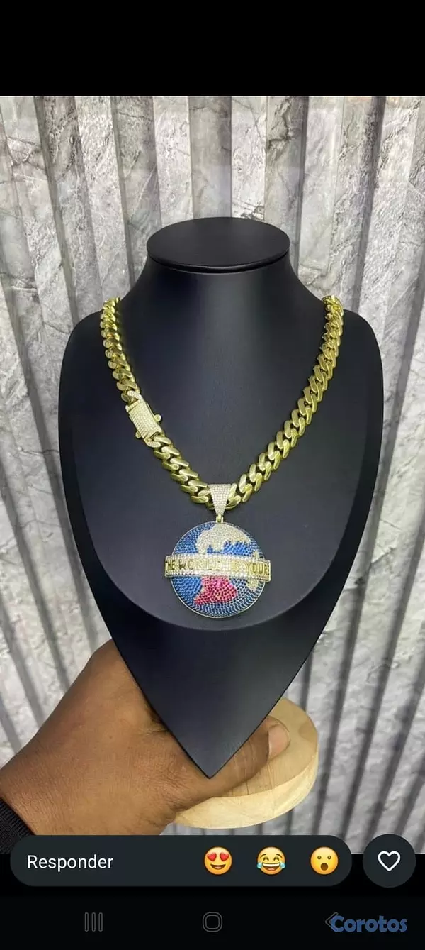 joyas, relojes y accesorios - cadena con medalla 5