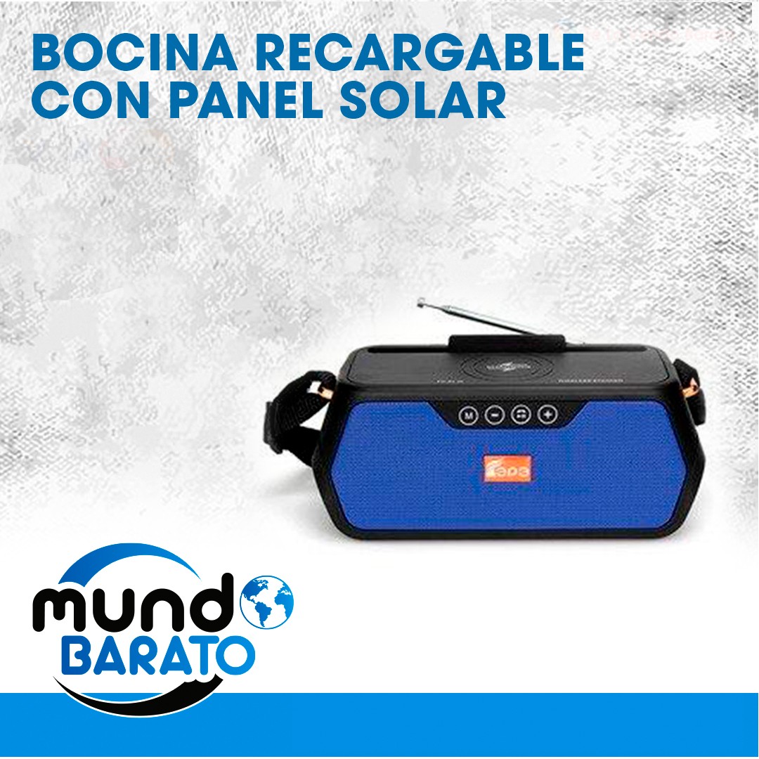 accesorios para electronica - Bocina con Panel Solar Recargable Portatil EPE 0