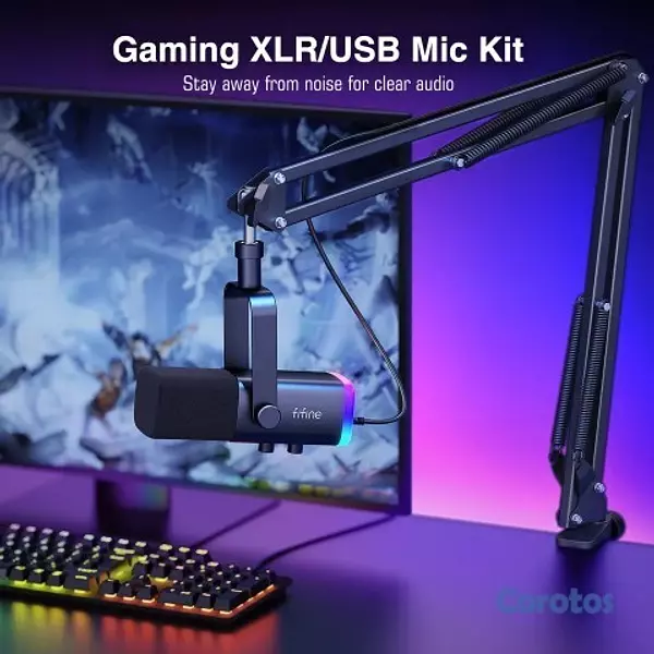 camaras y audio - Micrófono Fifine Ampligame  XLR/USB AM8t 3