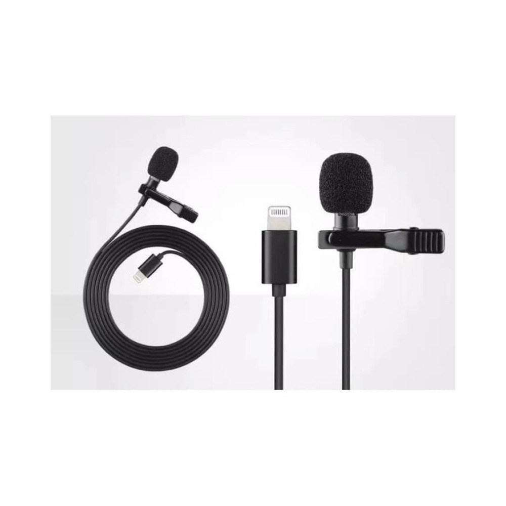 accesorios para electronica - Micrófono Solapa Lavalier omnidireccional puerto lightening IPHONE
 3