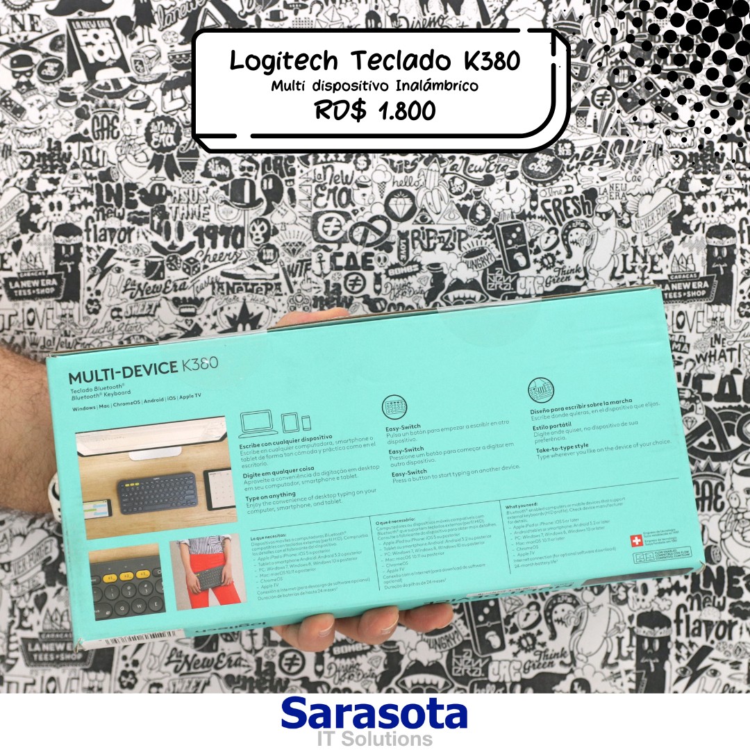 accesorios para electronica - Logitech Teclado K380 Multidispositivo Inalámbrico  1