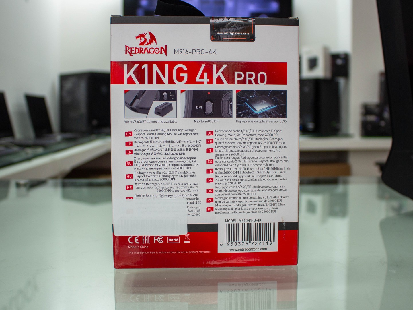 computadoras y laptops - Mouse Redragon K1ING M916 PRO (4K Hz) 1