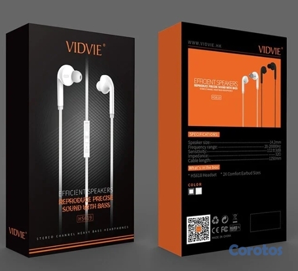 camaras y audio - Audífonos inmombricos vidvie 