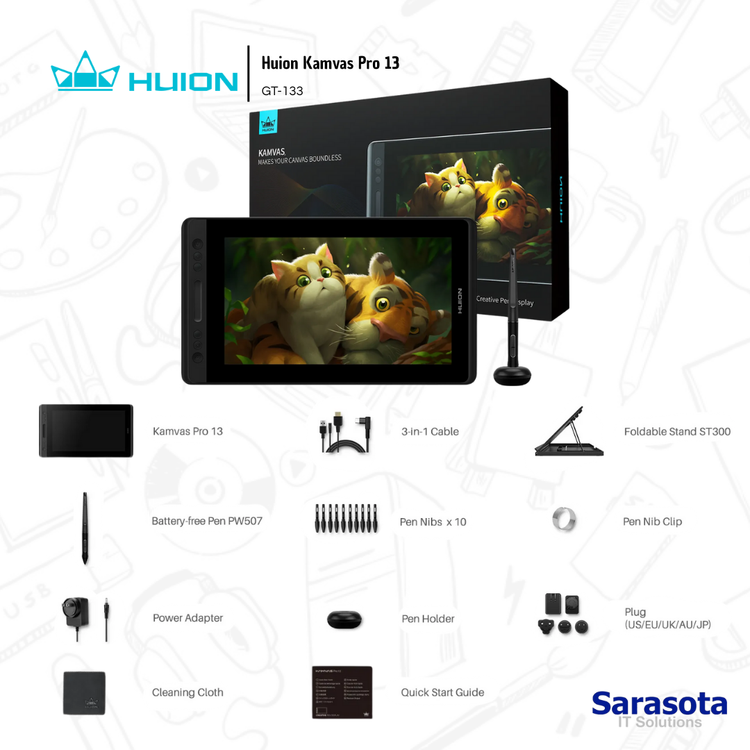 accesorios para electronica - Huion Kamvas Pro 13 Pen Display GT-133 1