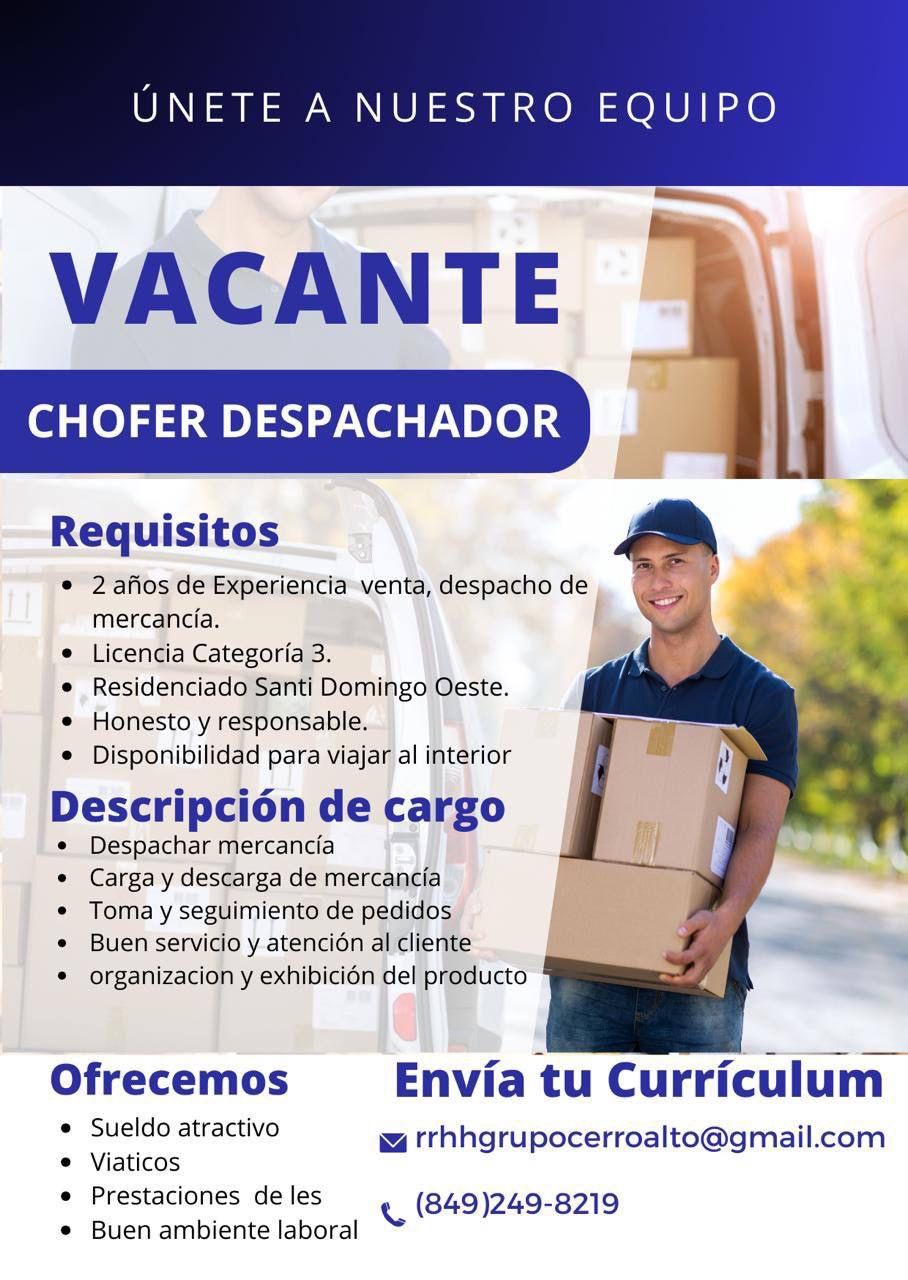 empleos disponibles - Chofer 0