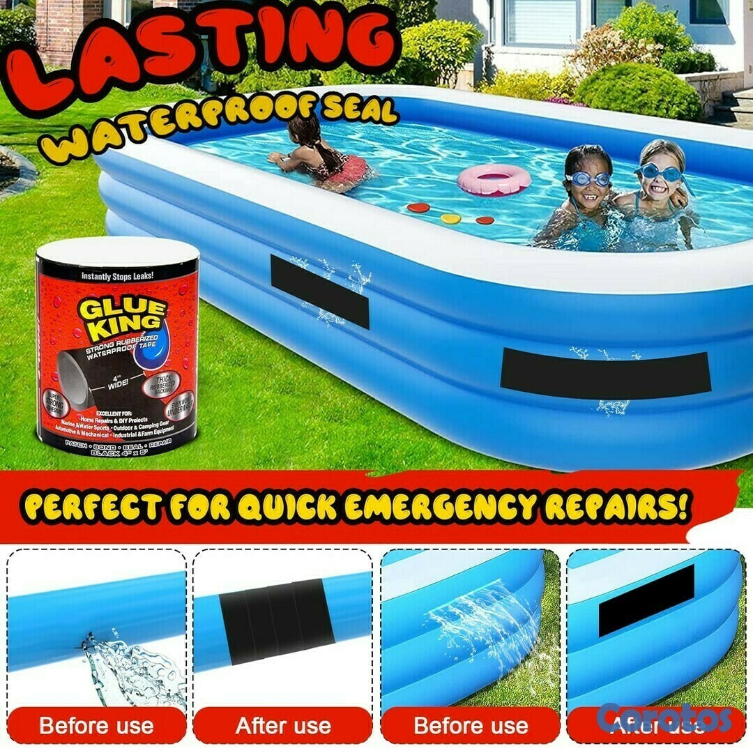 herramientas, jardines y exterior - CINTA PARA TAPAR GOTERAS GLUE KING 4" 5