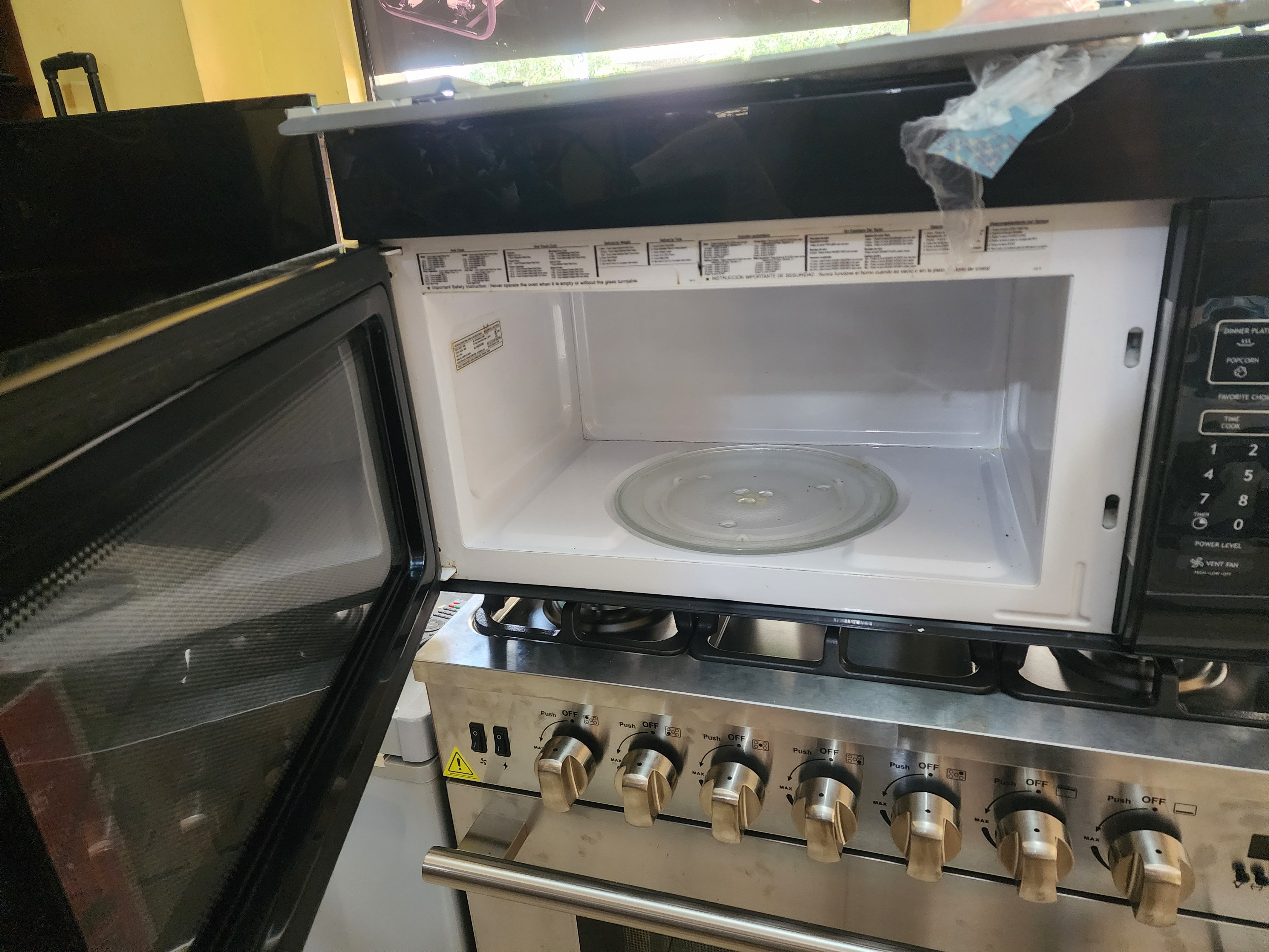 electrodomesticos - microondas extractor magic chef negro 2
